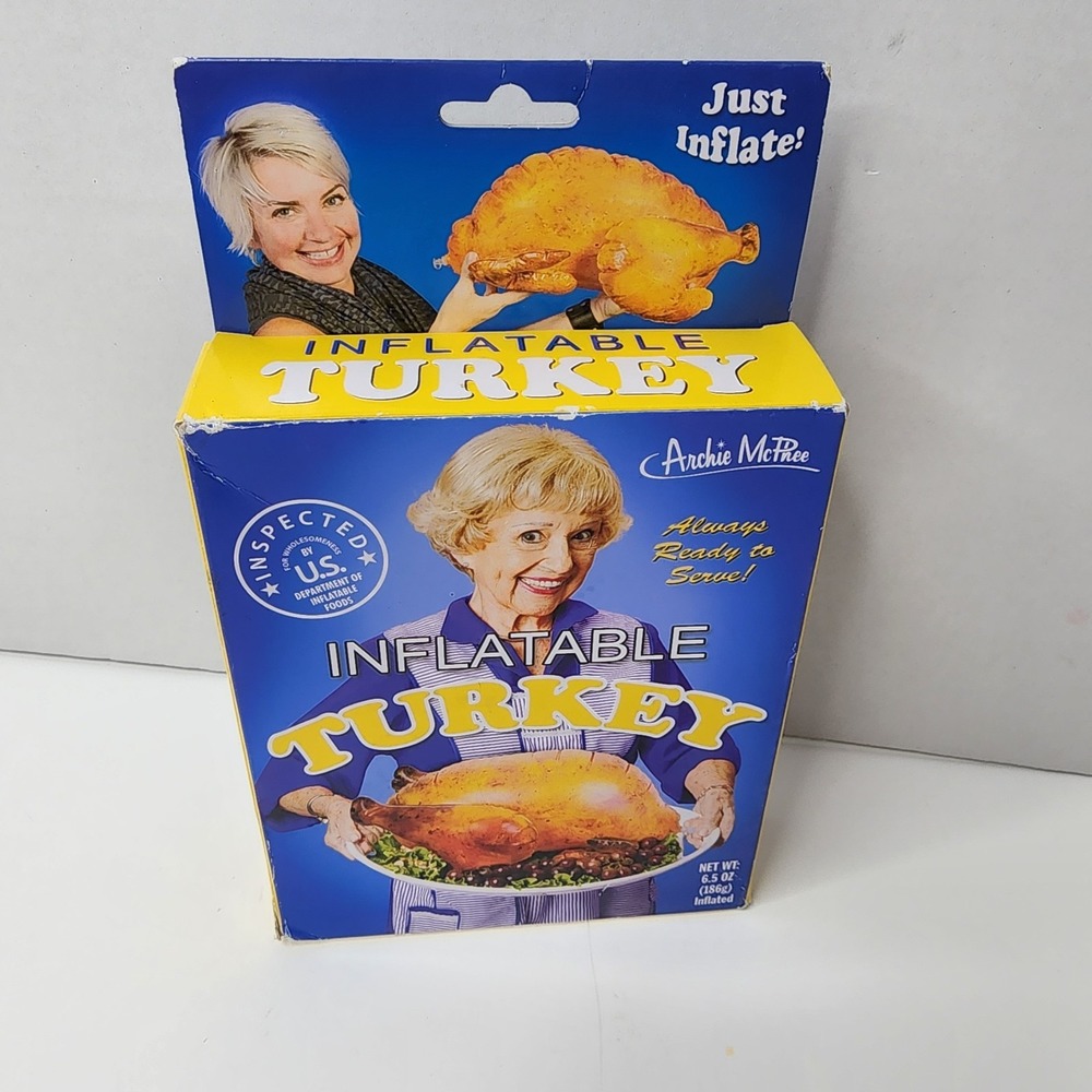 Inflatable Turkey- Thanksgiving Blow Up Decoration Gag Joke Gift- Archie McPhee